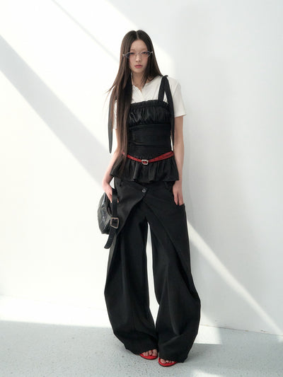 Double Waist Wide-leg Suit Pants LAL0181