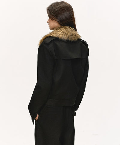 Fur-Collar Quilted Casual Short Jacket ANA0085