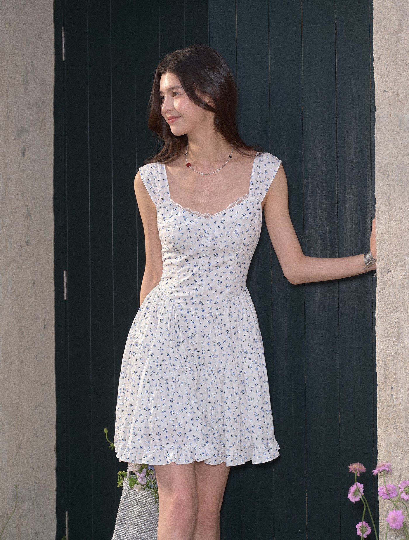 Romantic Slim Floral Lace Dress LAL0198