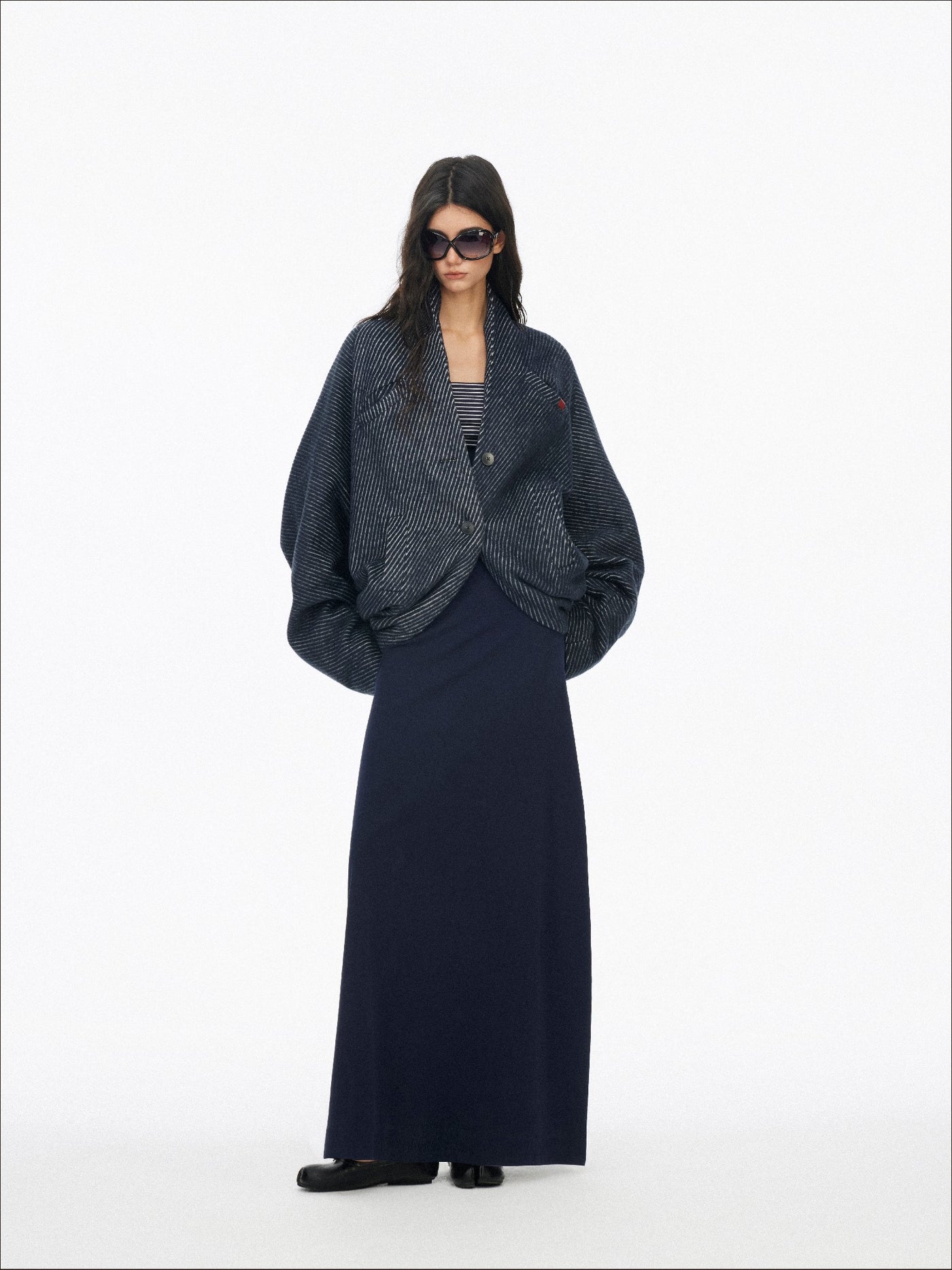 Drop-shoulder Batwing Sleeve Jacket SAL0191