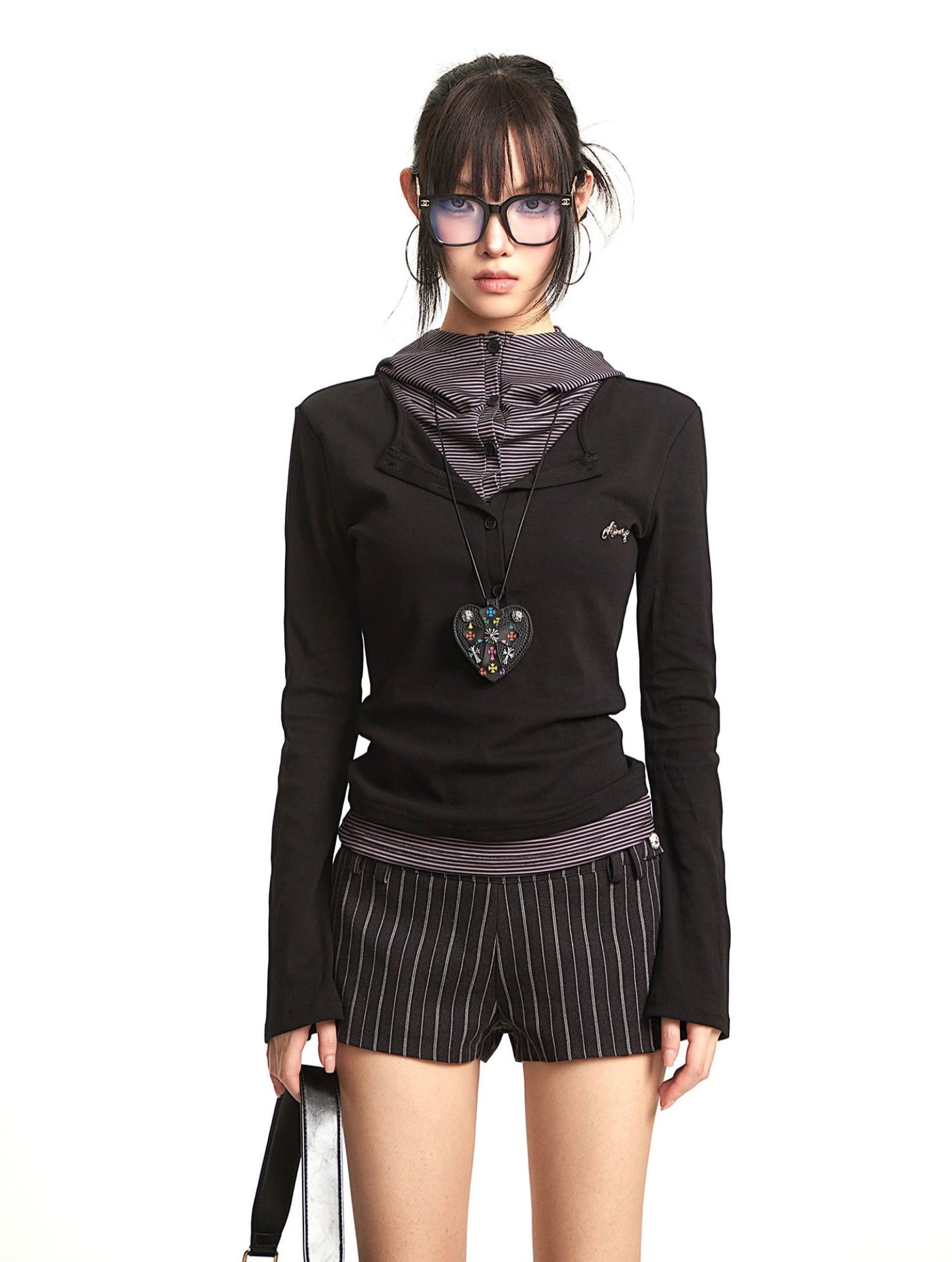 Fake Two-piece Hooded T-shirt UNC0284