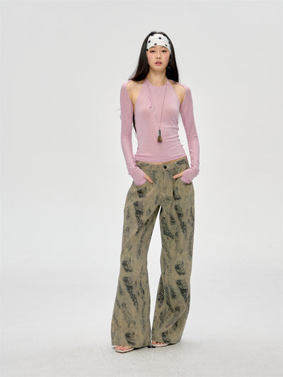 Leopard Print Jeans CUR0215