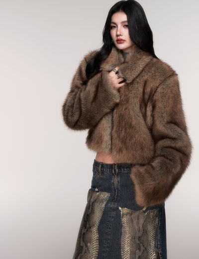 Short Eco-Friendly Fur Coat LUL0210