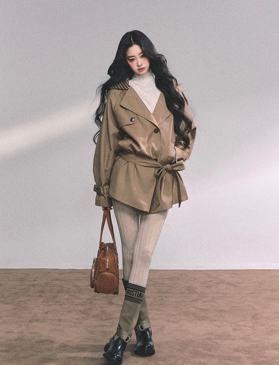 Hepburn Style Plaid Jacket DIA0652