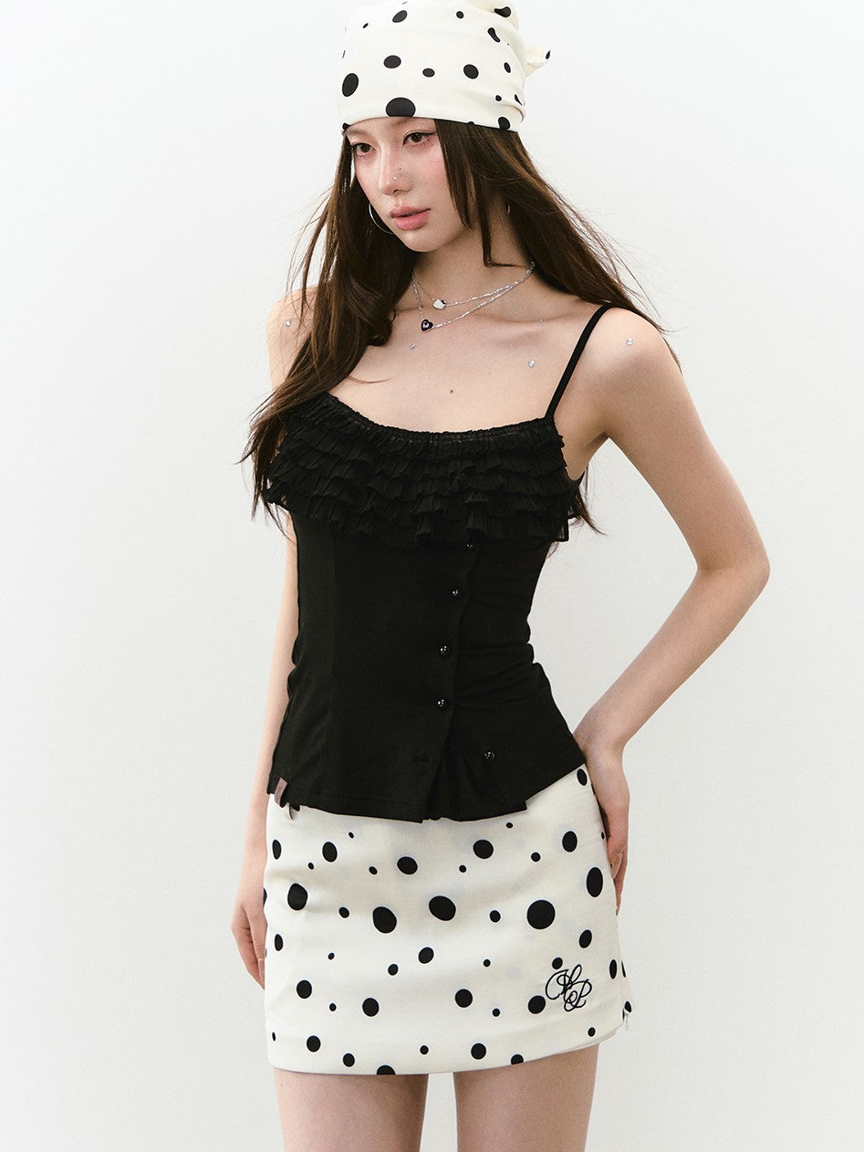 Ruffled Neckline Slim Camisole VIA0270