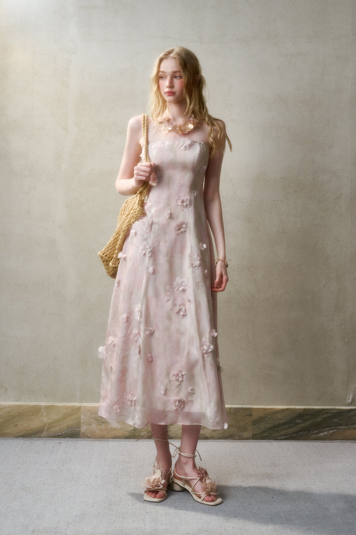 Cherry Blossoms Pink Dress GRO0133