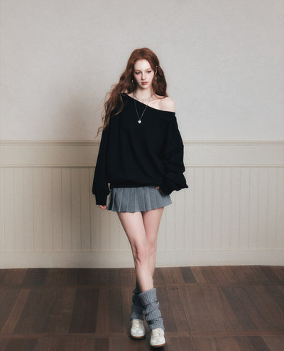 Lazy Off-shoulder Sweatshirt LUL0177
