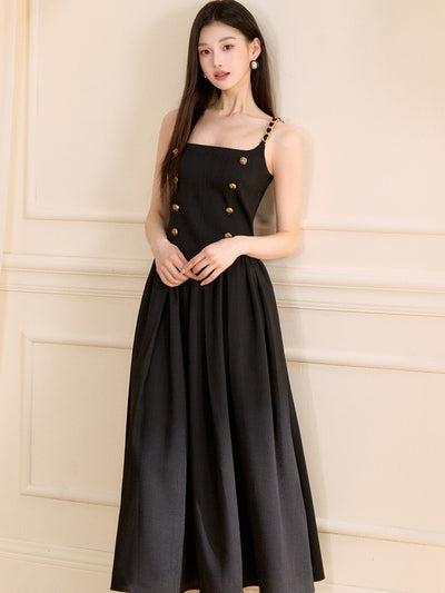 Hepburn Style Suspender Dress OSH0125