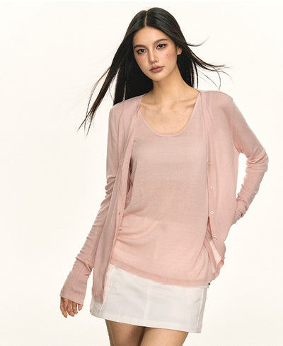 Basic Cardigan/Sleeveless Top ANA0056