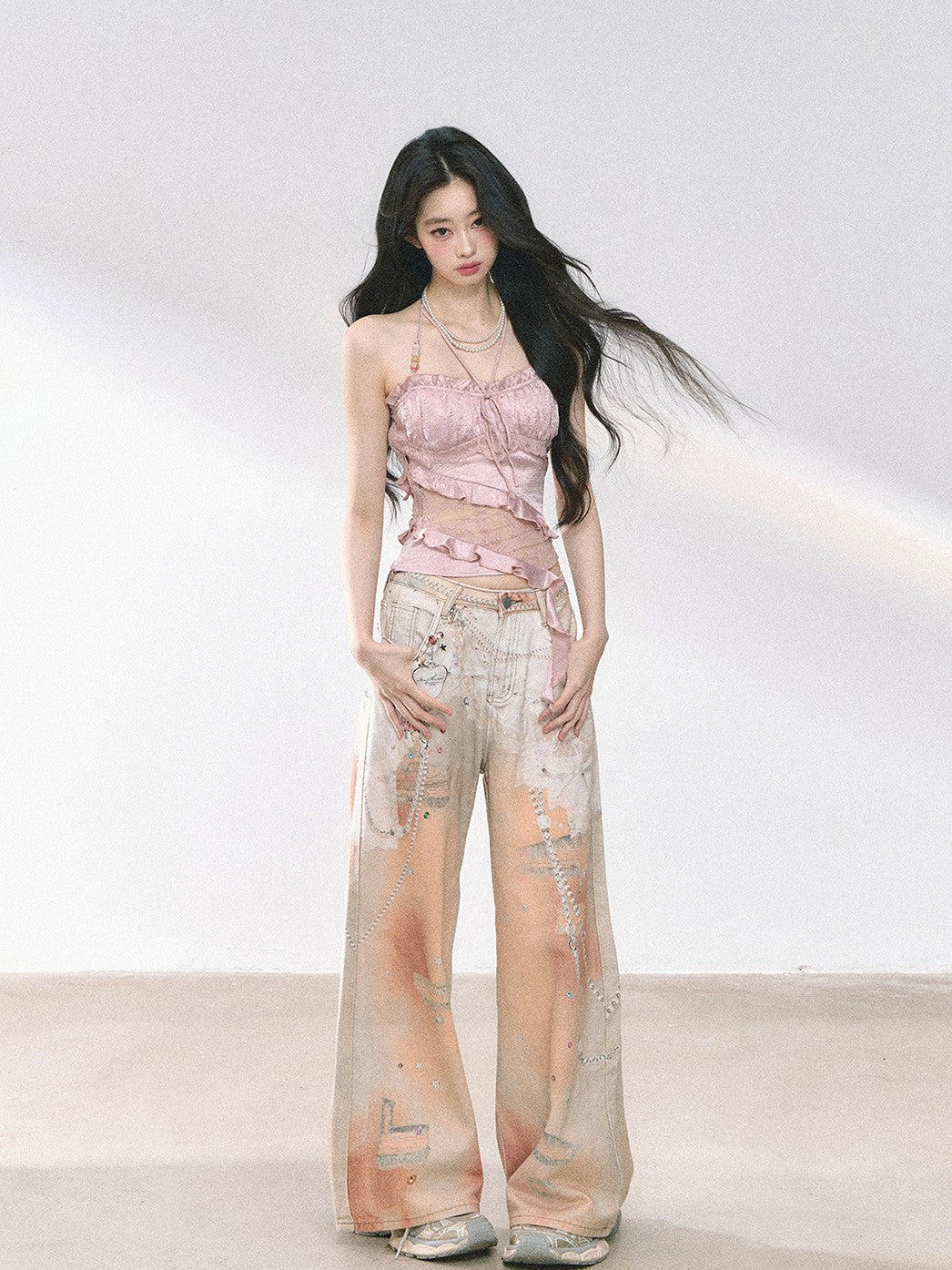 Lace Halter Neck Top DIA0461