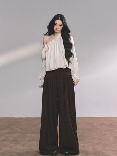 Drape Lazy Wide-leg Pants DIA0633