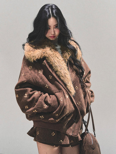 Sequins Decorated Quilted Jacket/Skirt DIA0688