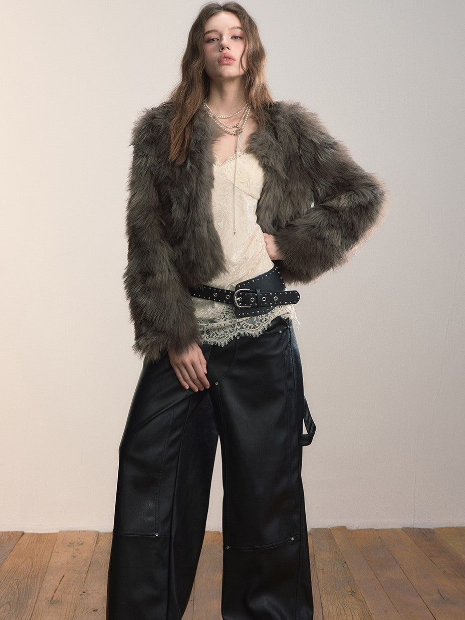 Eco-Friendly Fur Short Jacket VIA0368