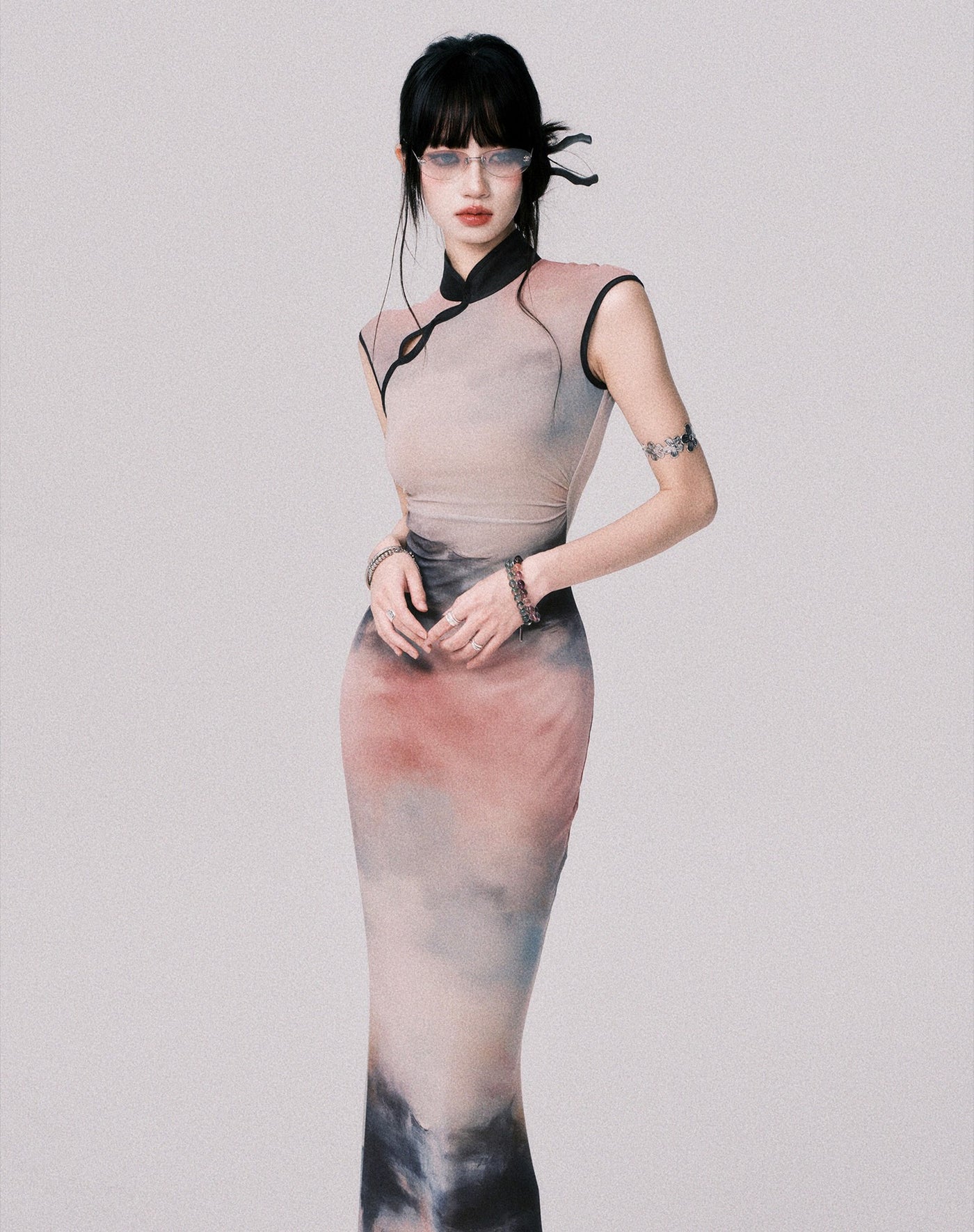 Ink Painting Chinese Long Dress LUL0148