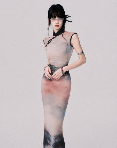 Ink Painting Chinese Long Dress LUL0148