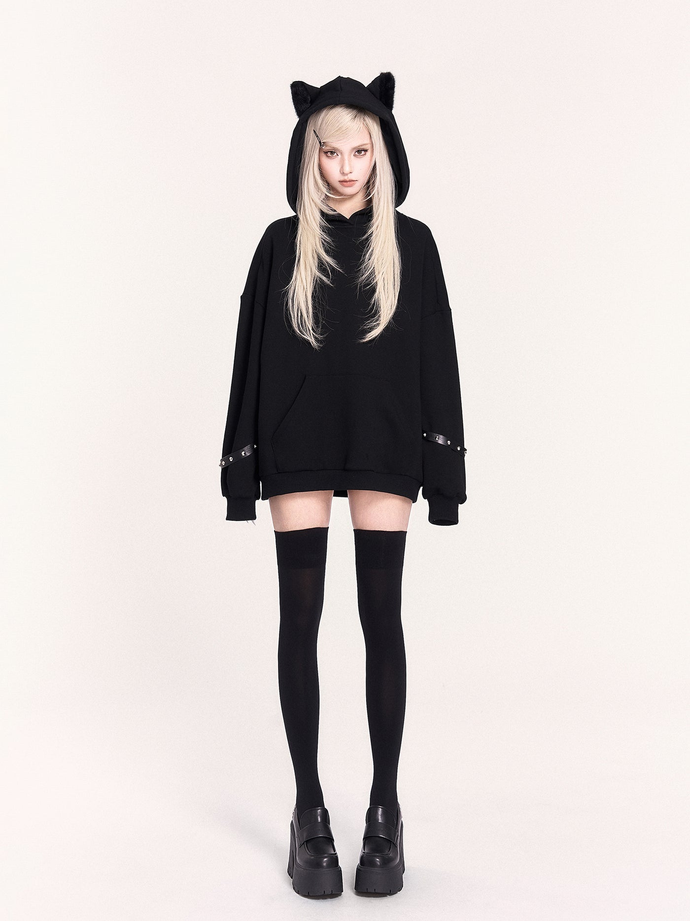 Cat Ear Loose Hooded Sweatshirt VOC0460