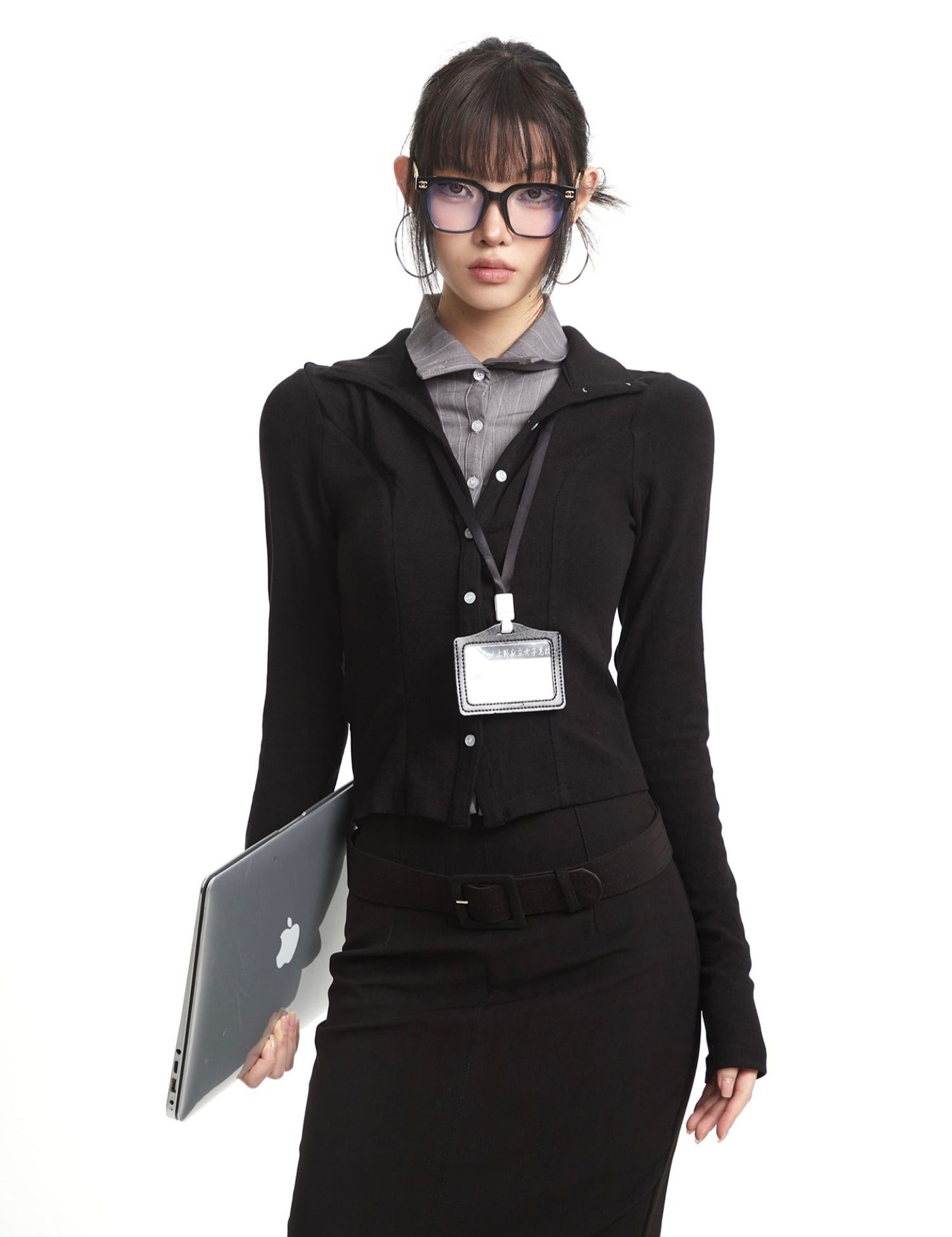 Fake Two-piece Slim Long-sleeved T-shirt UNC0292