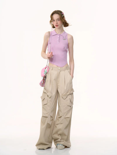 Bow Straight Wide Leg Pants ZIZ0260