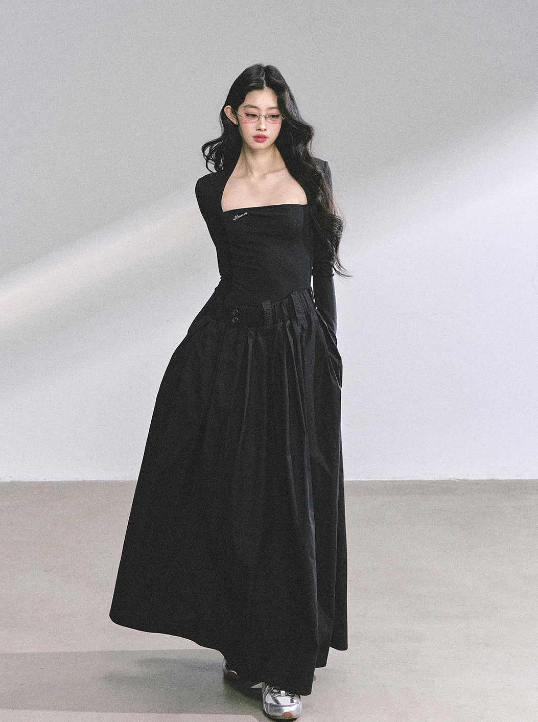 Hepburn Style Long-sleeved Dress DIA0559