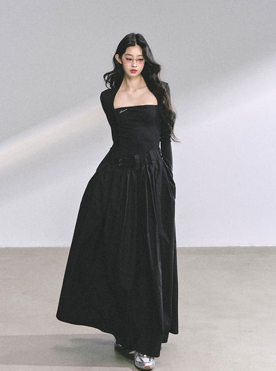 Hepburn Style Long-sleeved Dress DIA0559