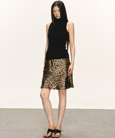 Leopard Print High Waist Skirt ANA0030