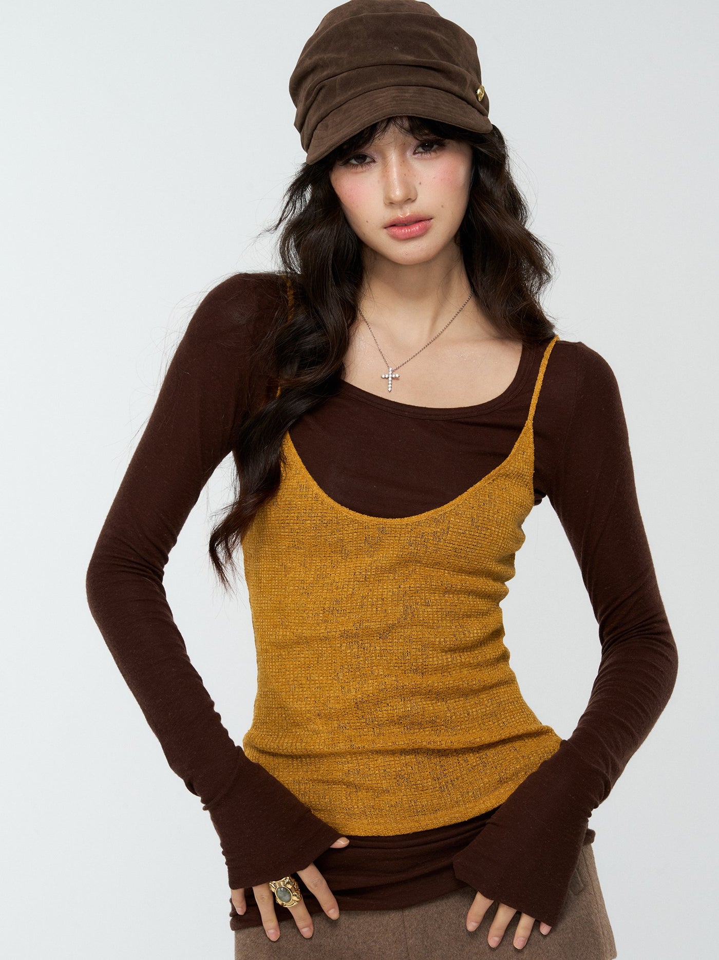 Two-Piece Basic Top+Camisole 4MU0176