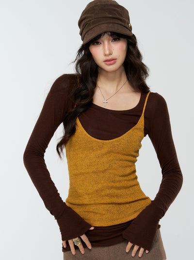 Two-Piece Basic Top+Camisole 4MU0176