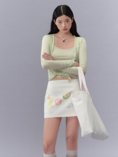 Fruit Print Short Skirt LAL0214