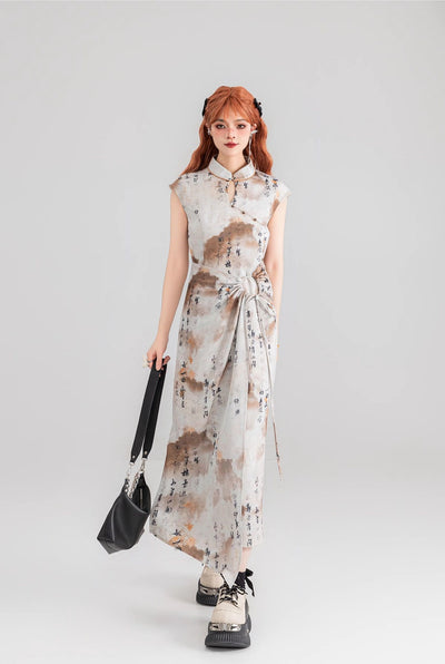 Ancient Style Design Smudged Dress KEI0075