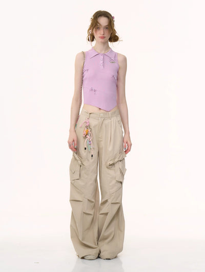 Bow Straight Wide Leg Pants ZIZ0260