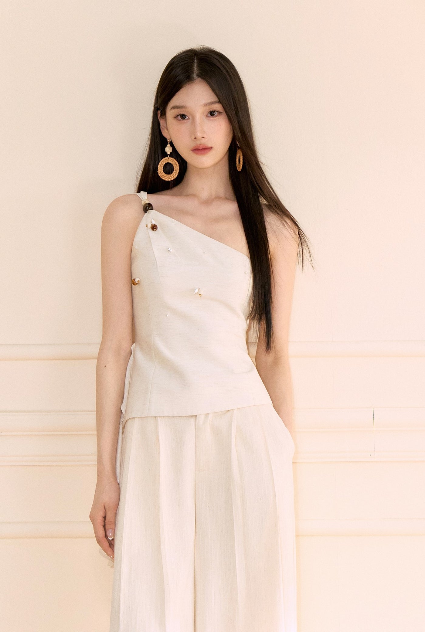 One-shoulder Asymmetric Top/Pants OSH0182