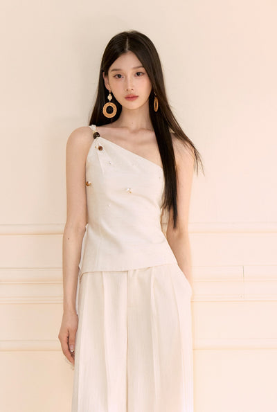 One-shoulder Asymmetric Top/Pants OSH0182