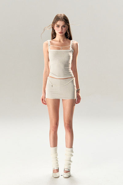 Pearl Cross Lace Camisole/Shorts 4MU0009