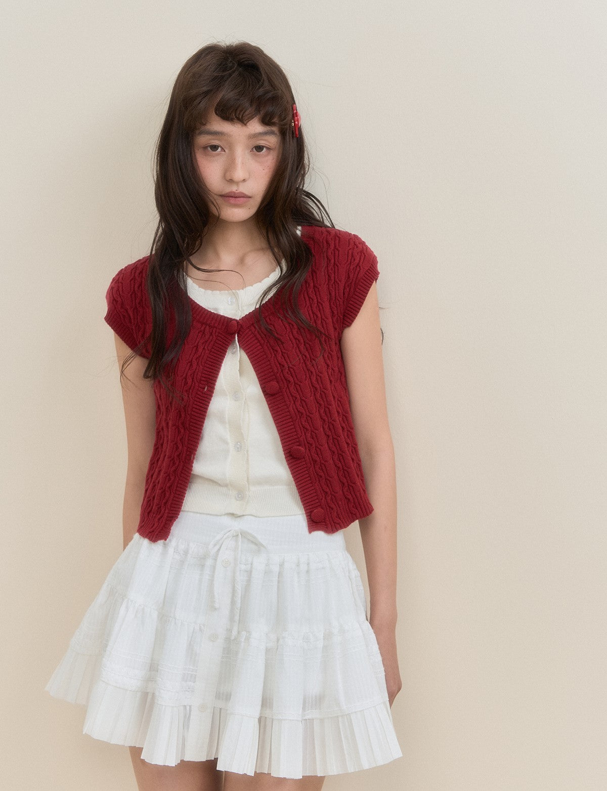 White Lace A-line Tutu Skirt SUN0133