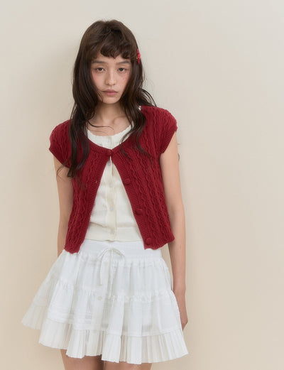 White Lace A-line Tutu Skirt SUN0133