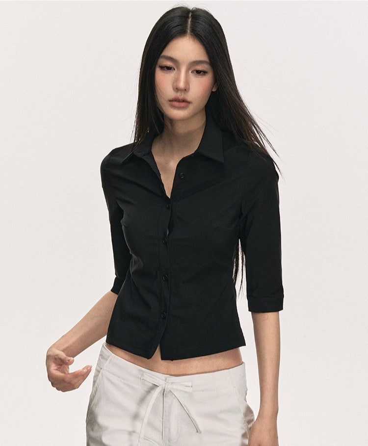 Mid-length Sleeve Temperament Shirt ANA0016