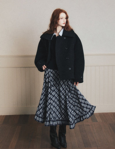 Retro Plaid Large Swing Skirt LUL0188