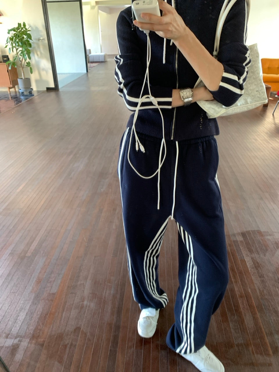 Patchwork Fleece Sweatpants AOA0020