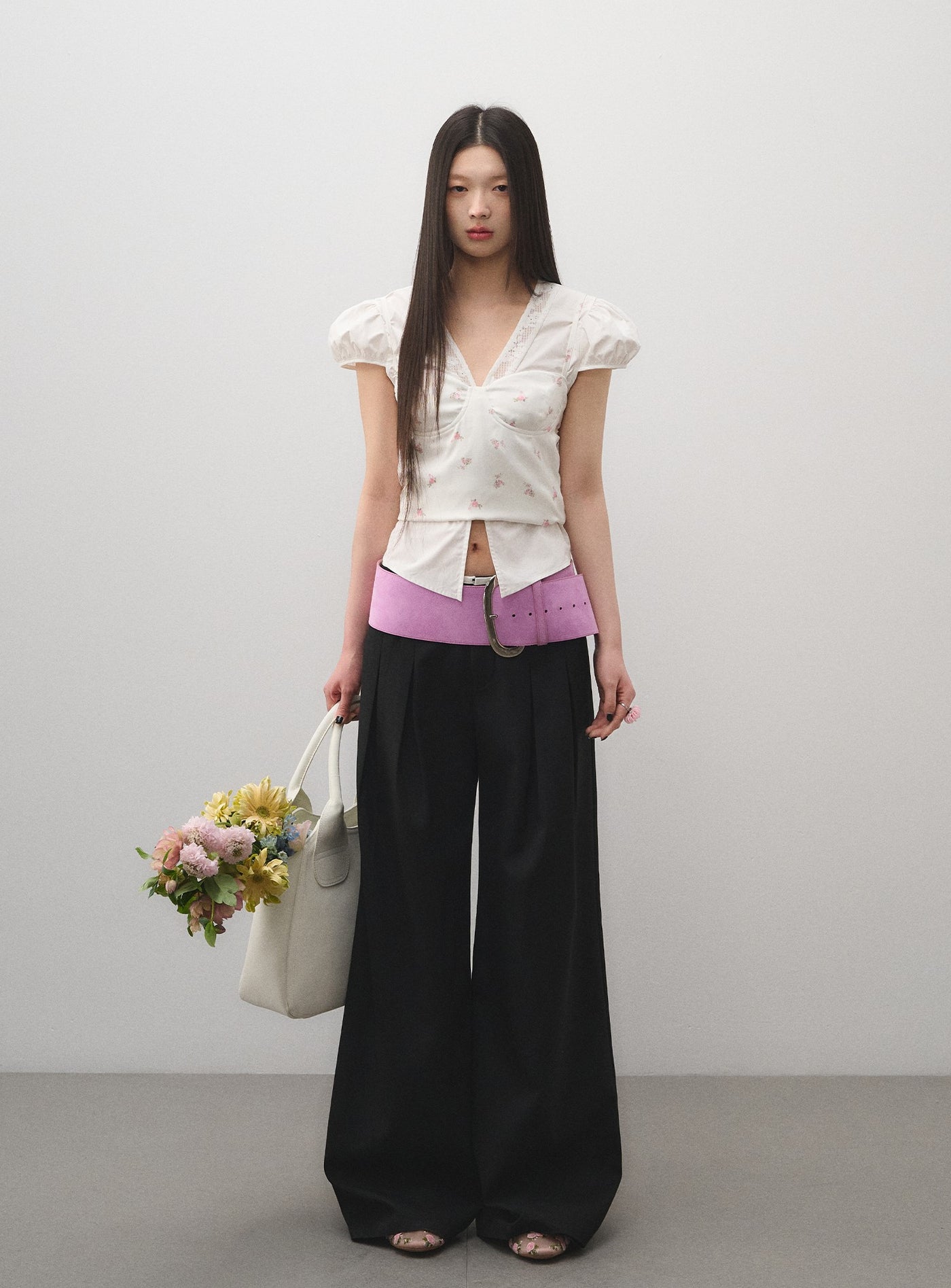 Low Waist Wide Leg Suit Pants LAL0166