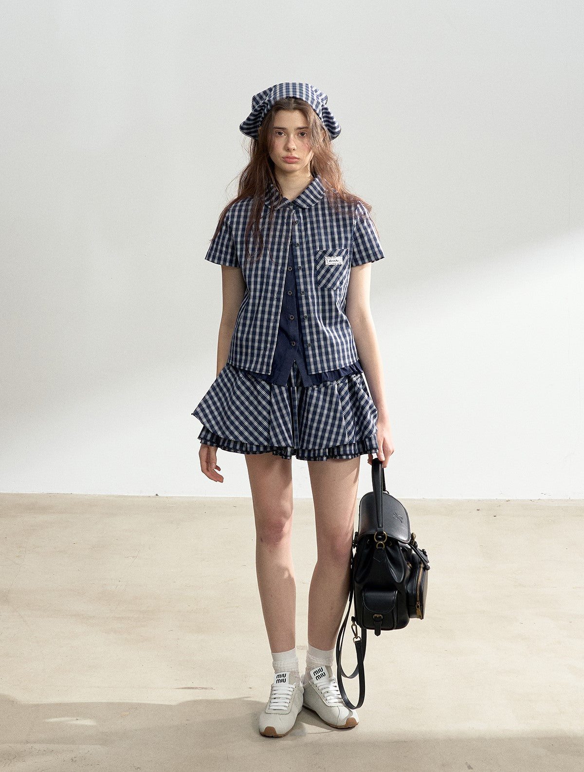 Plaid Multi-layered Puffy Skirt/Scarf SUN0138
