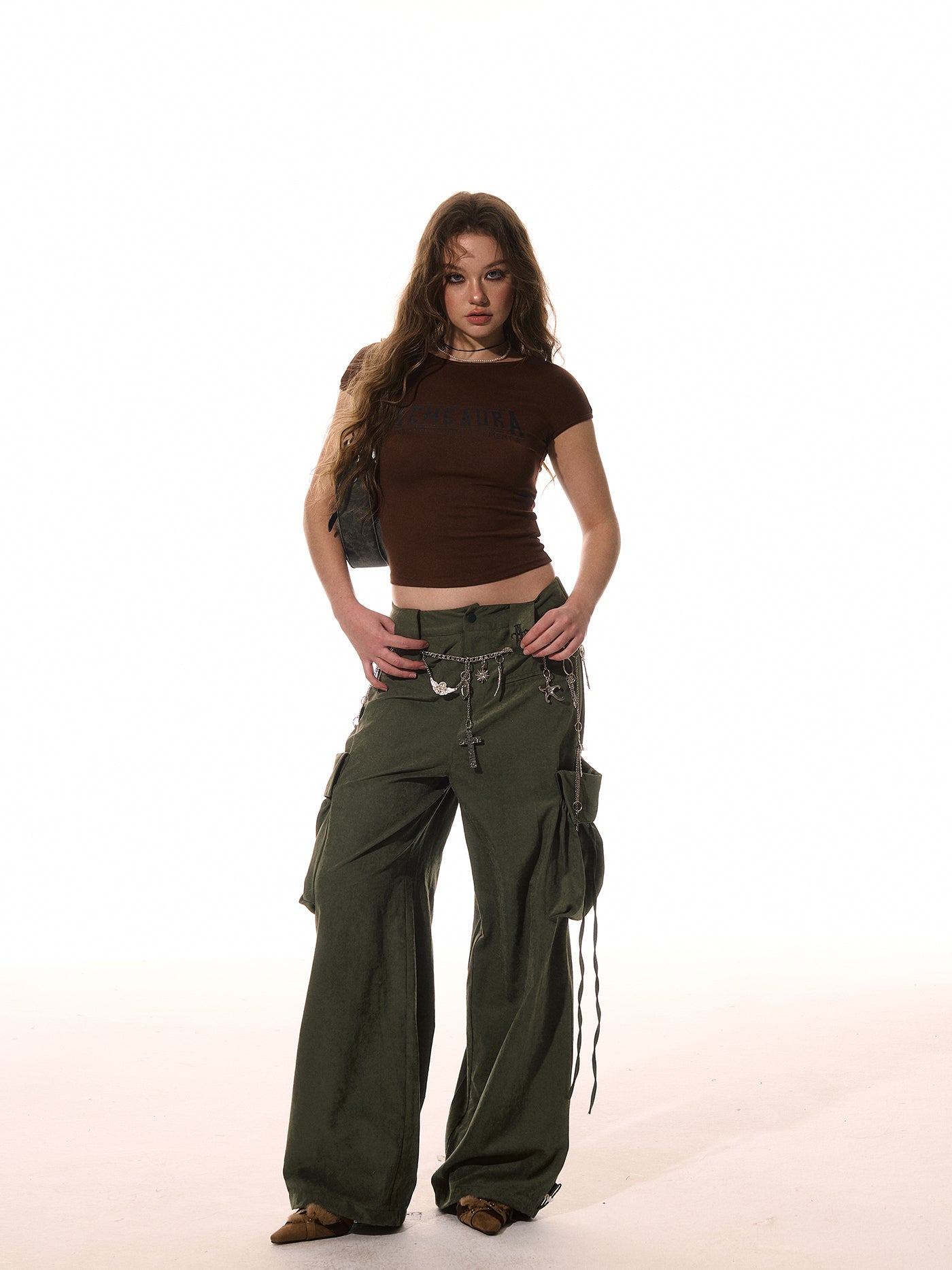 Bowknot Large Pocket Loose Casual Pants ACM0091