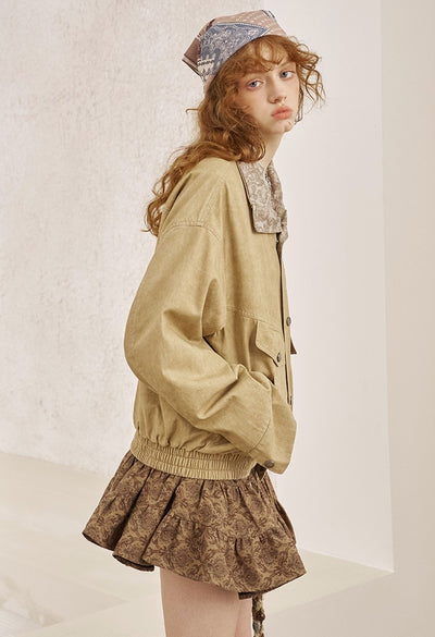 Paisley Stand-up Collar Jacket DID0230