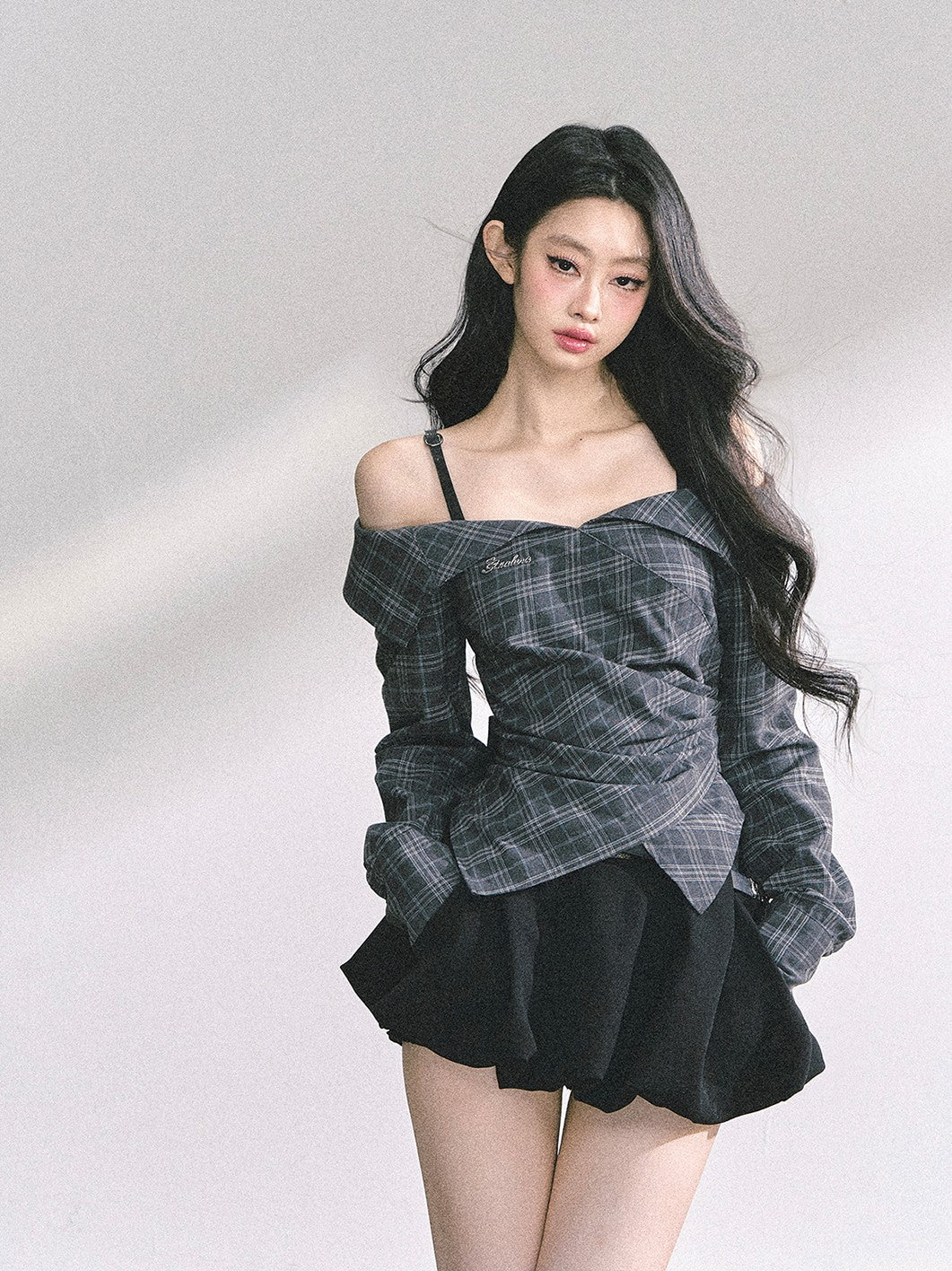 One-shoulder Waist Slim Shirt DIA0535