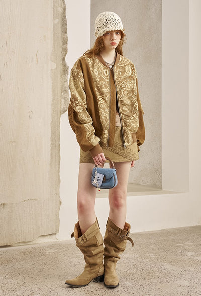 Paisley Print Flight Jacket DID0224