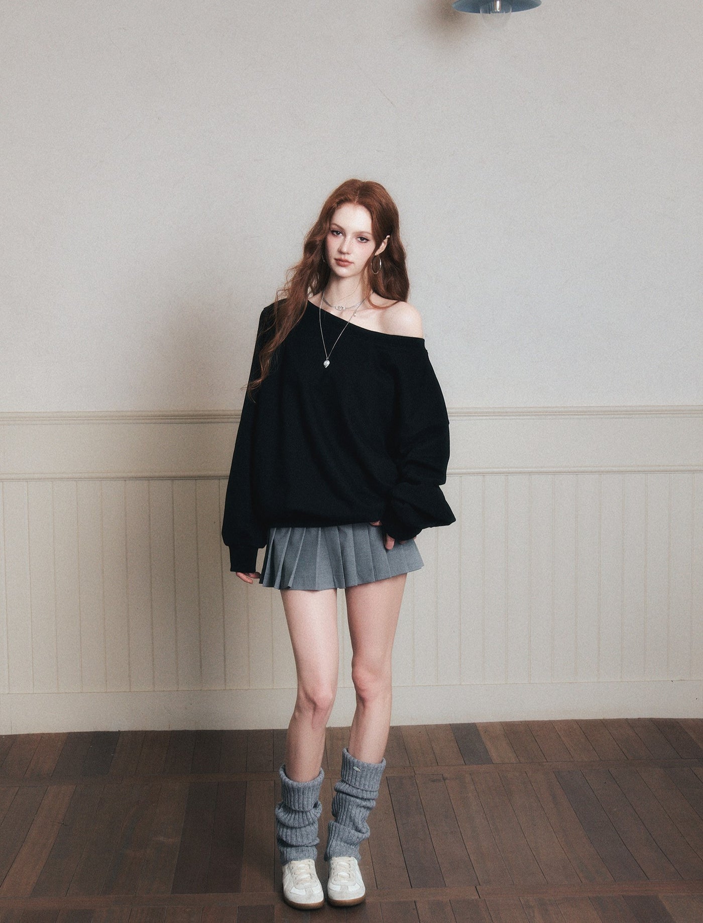 Lazy Off-shoulder Sweatshirt LUL0177
