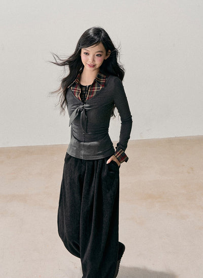 Faux Three-Piece Gray T-Shirt DIA0753