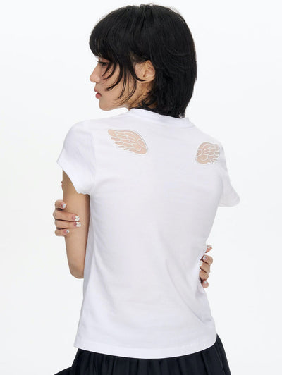 Back Wings Hollow T-shirt NEC0203