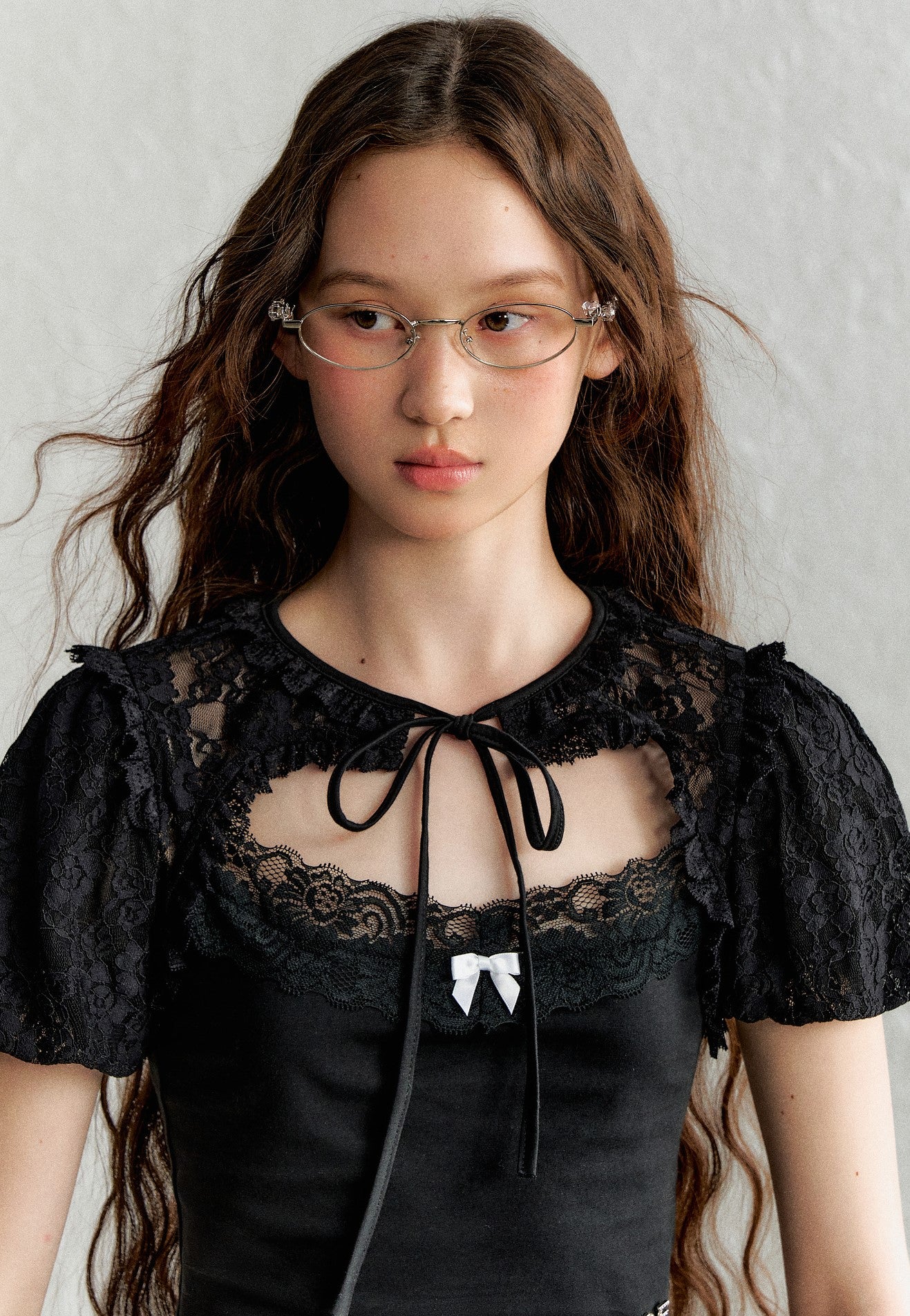 Lace Short Shawl/Lace Collar Camisole AYF0052