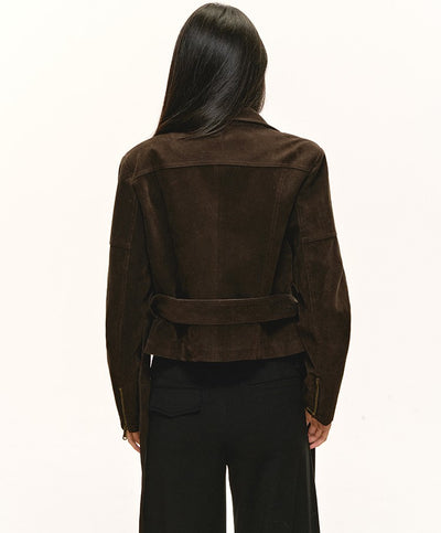 Stand Collar Suede Short Jacket ANA0088