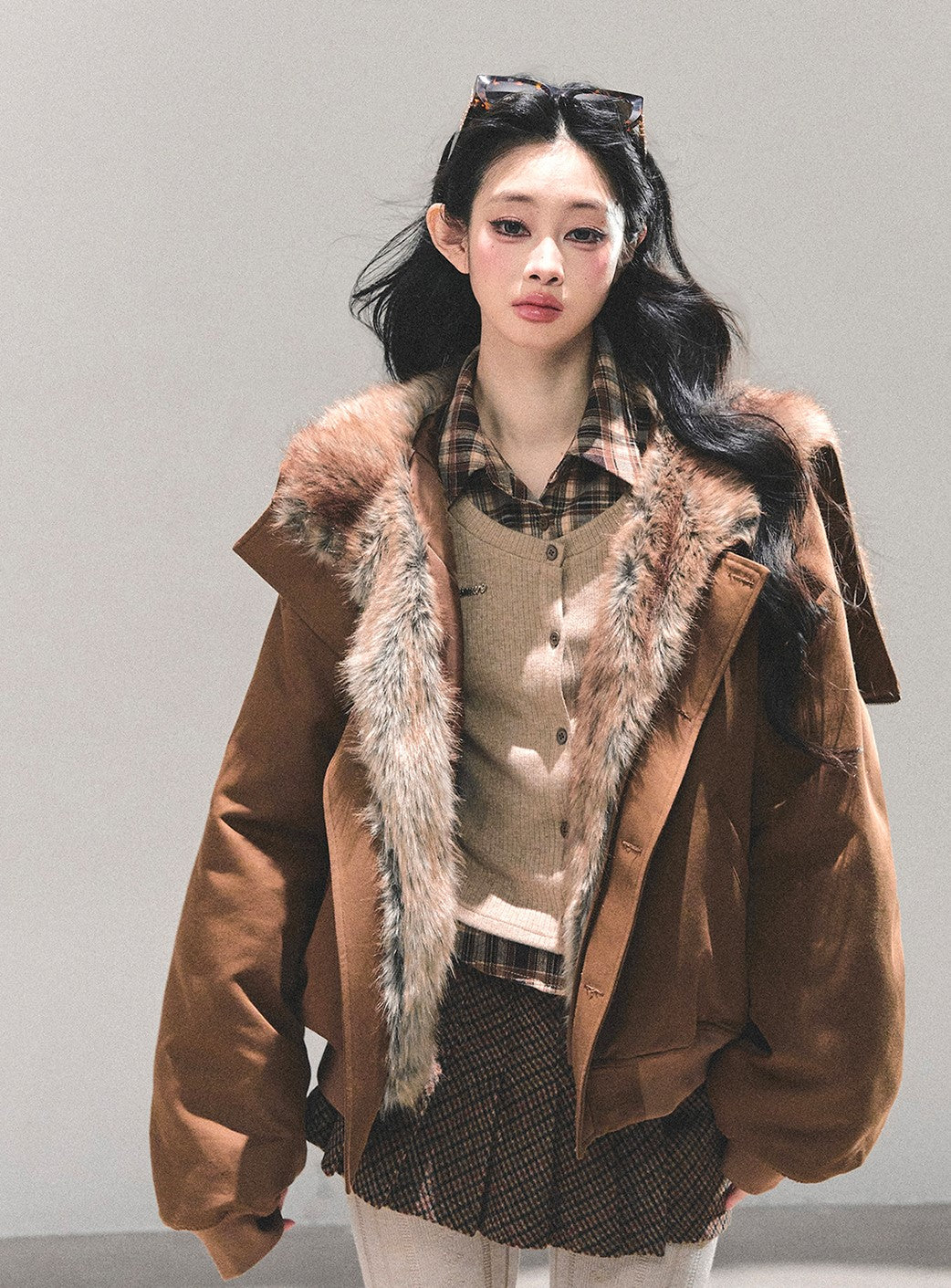 Fur Quilted Warm Coat DIA0664